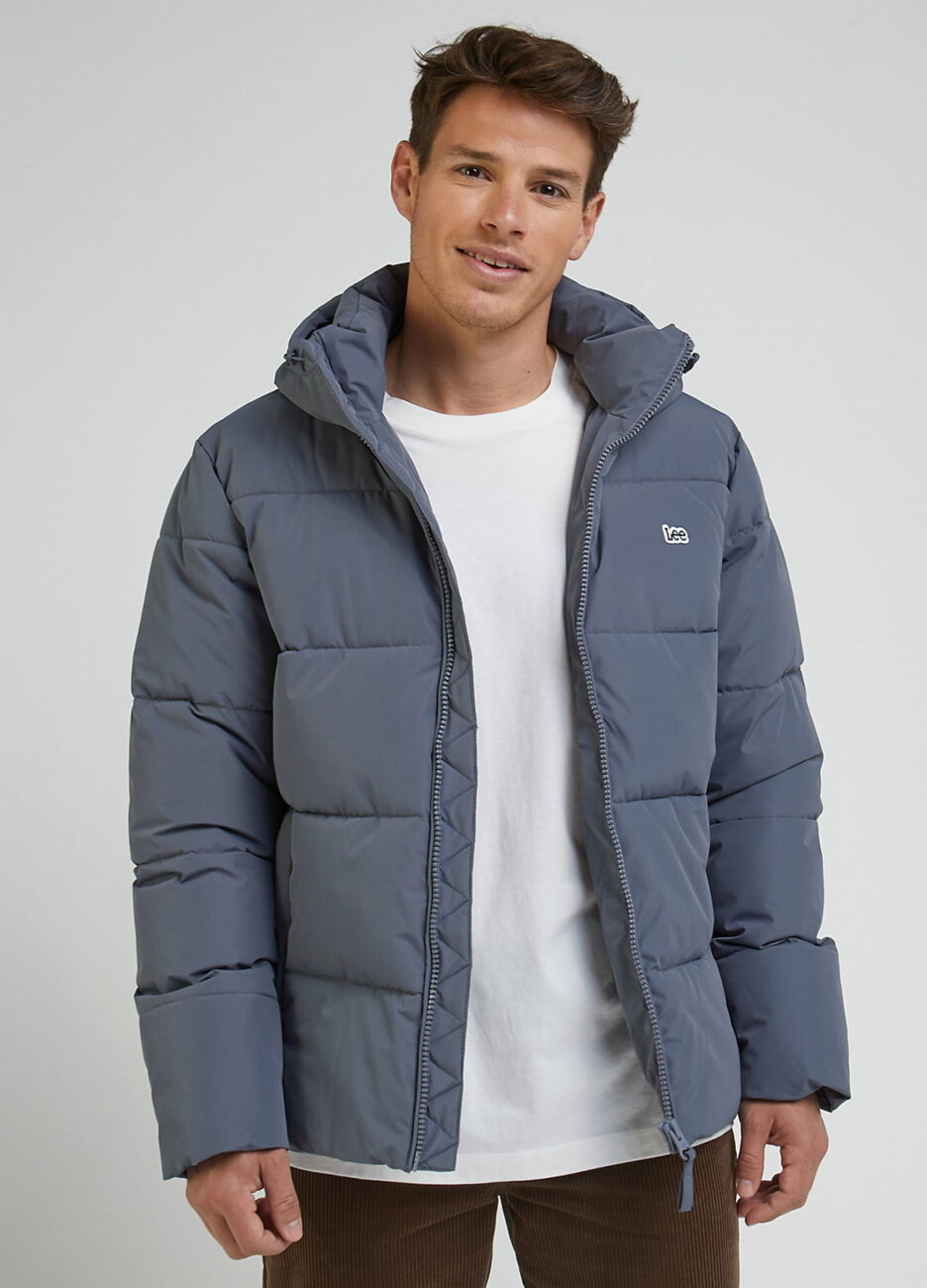 LEE PUFFER JACKET MĘSKA KURTKA ZIMOWA CIEPŁA NA ZIMĘ TAINT GREY 112341647 L87N015536