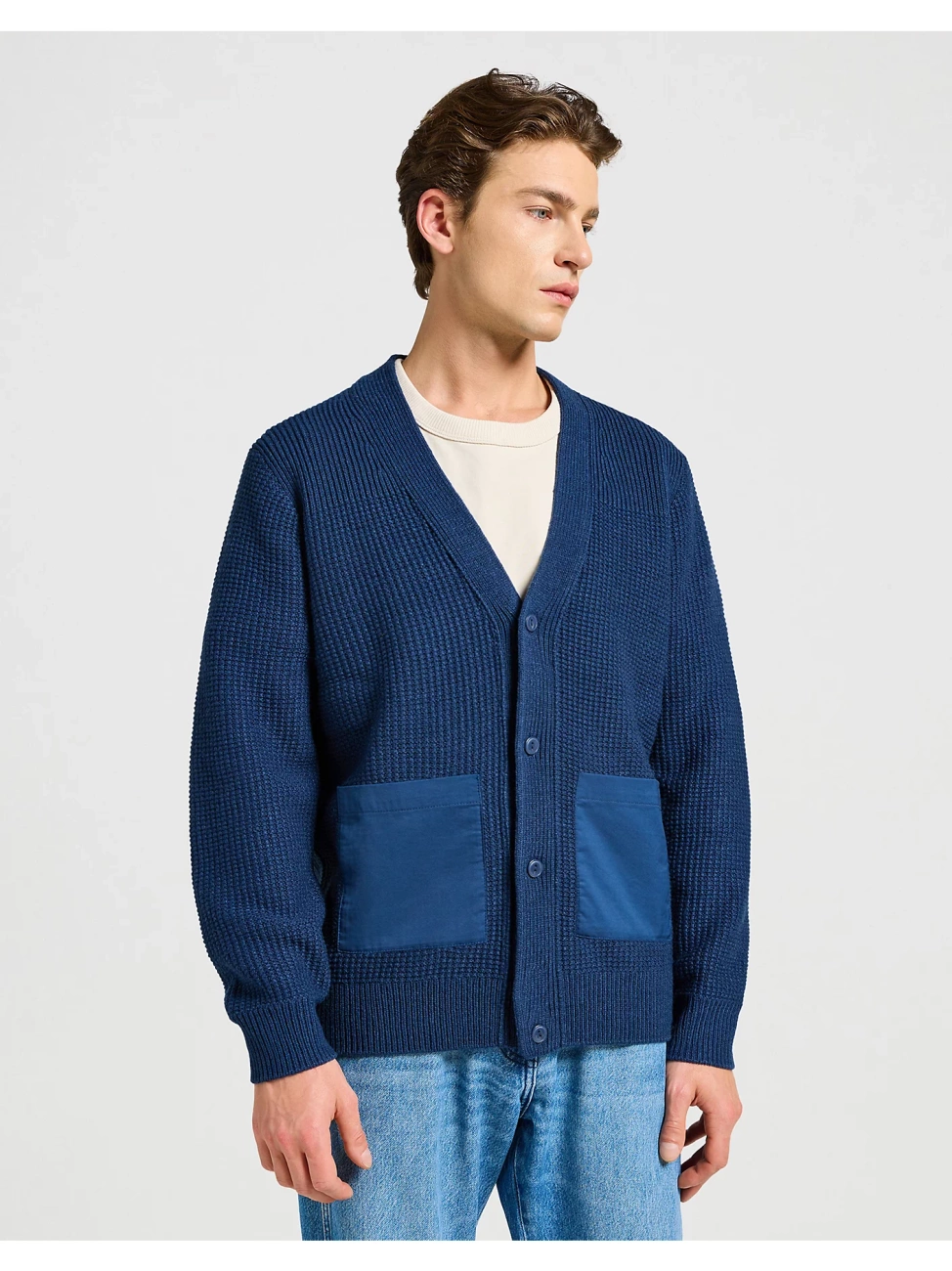 WRANGLER MĘSKI SWETER CARDIGAN BLUE 112357288 W8F5017358