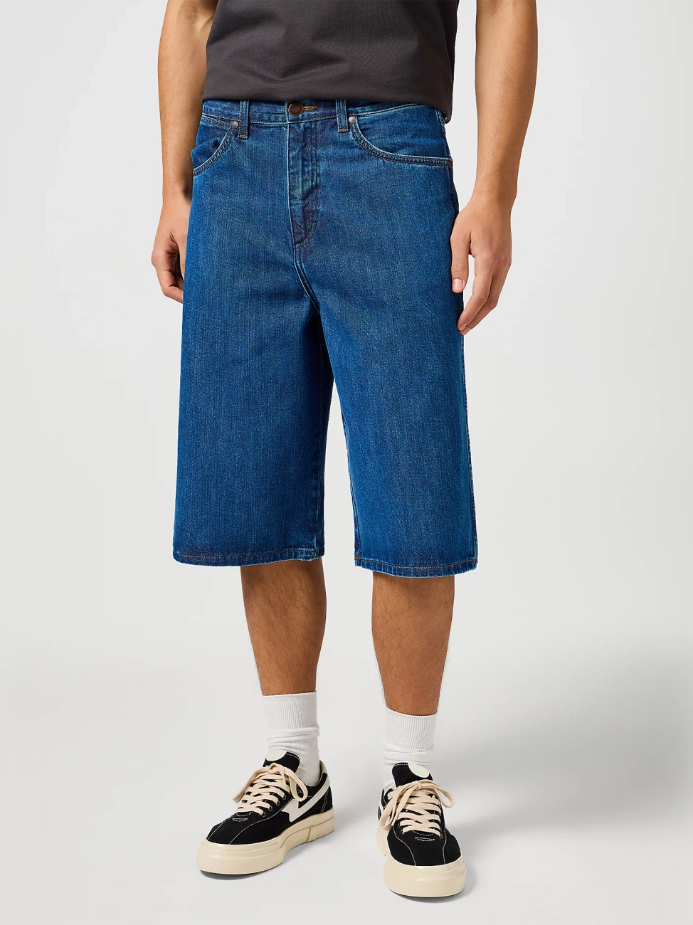 WRANGLER MĘSKIE SPODENKI JEANSOWE JORT SHORTS DARK STONE 112362550