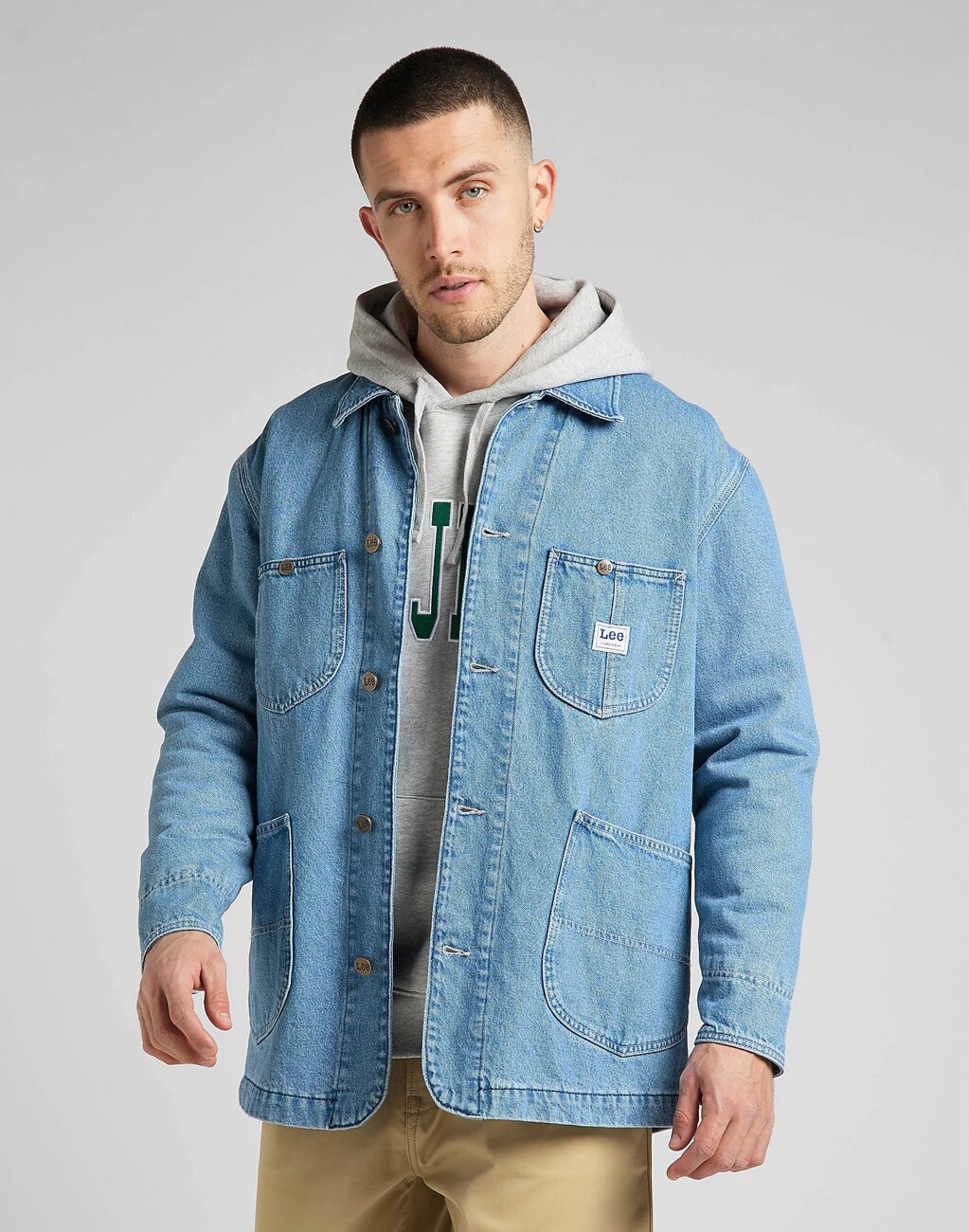 LEE LOOSE LOCO JACKET MĘSKA KURTKA JEANSOWA VINTAGE STONE L88SGAGI 112326386