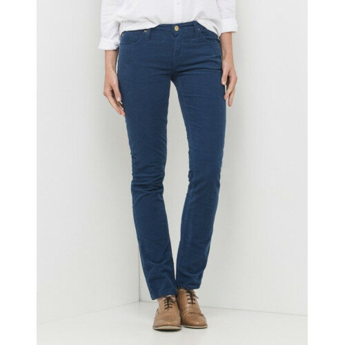 LEE DAMSKIE SPODNIE SZTRUKOSWE ELLY Bering Sea Blue L305LO61 112106099