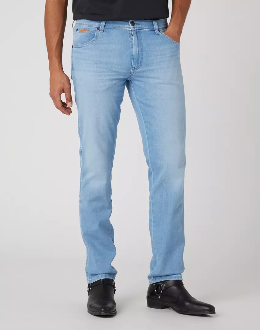 WRANGLER TEXAS SLIM MĘSKIE SPODNIE JEANSOWE JEANSY SPOT LITE W12SXPZ87 112330698
