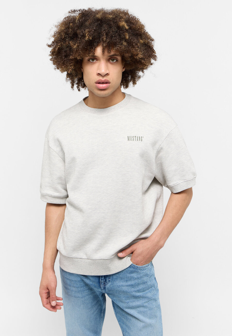 MĘSKA KOSZULKA MUSTANG T-shirt Alvarado Whisper White Melange 1015668 2078