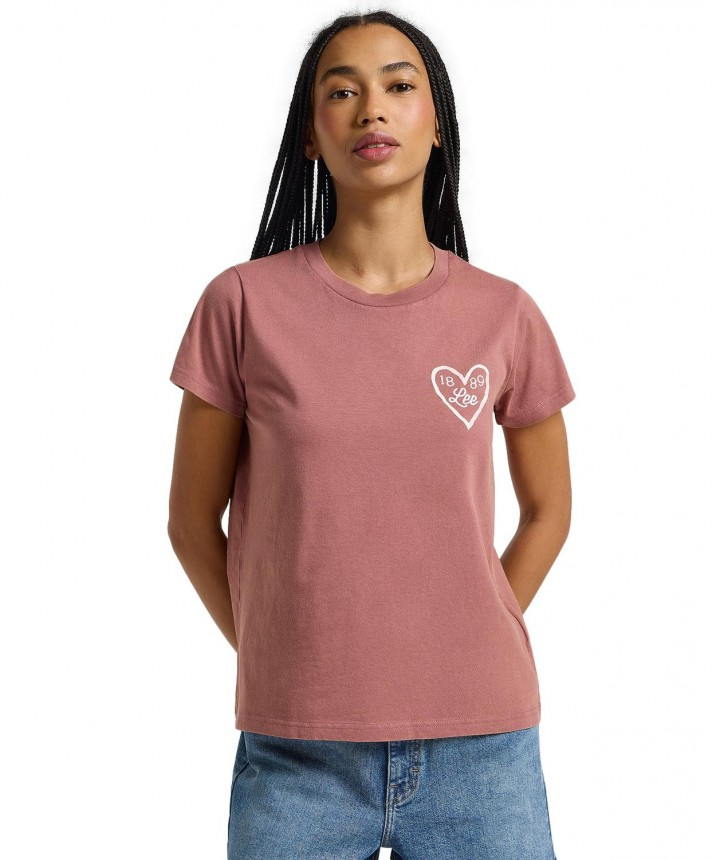 DAMSKA KOSZULKA LEE SMALL LOGO TEE HENNA 112363636
