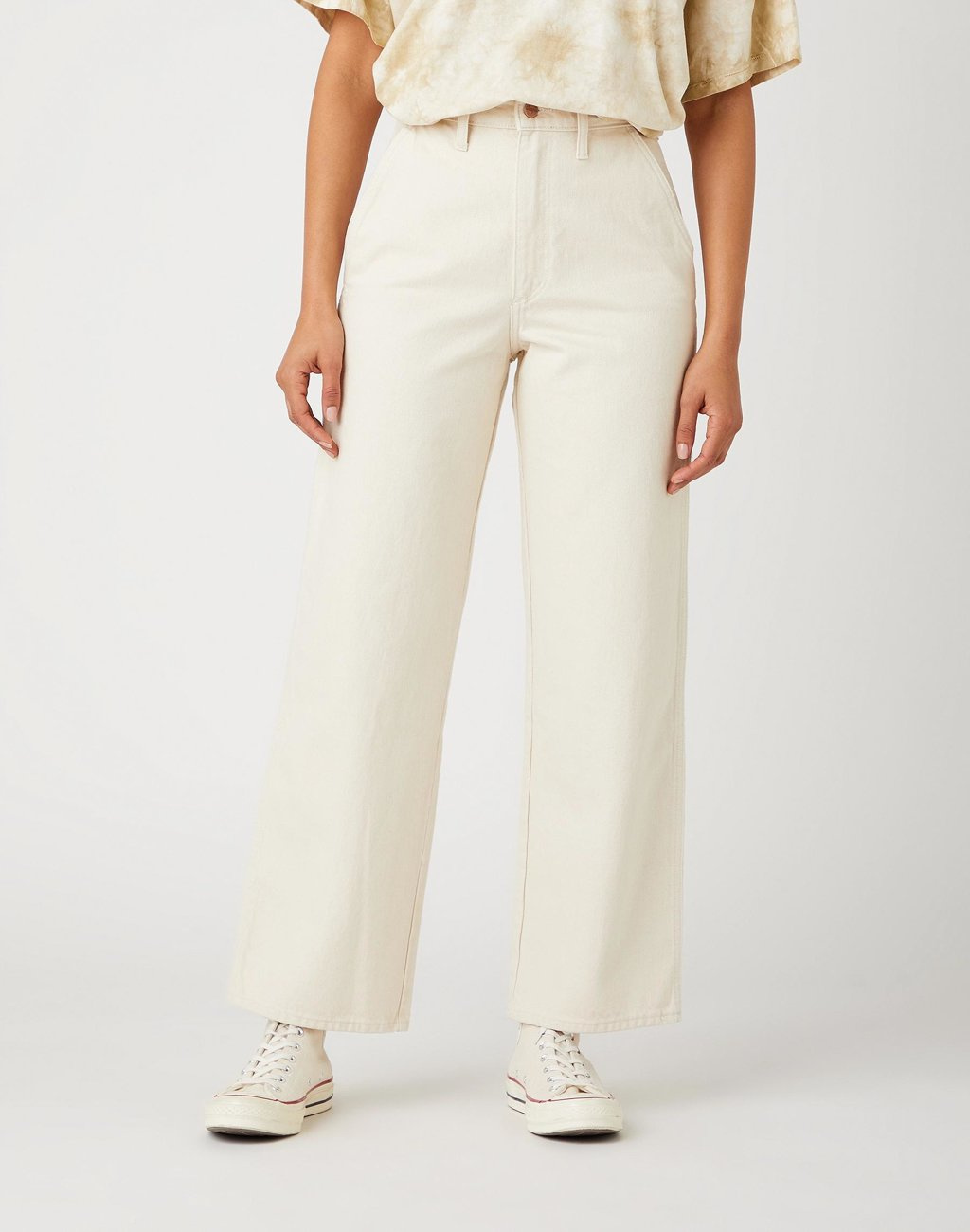 SPODNIE DAMSKIE WRANGLER PAINTER JEAN NATURAL W24VNC357 112141258