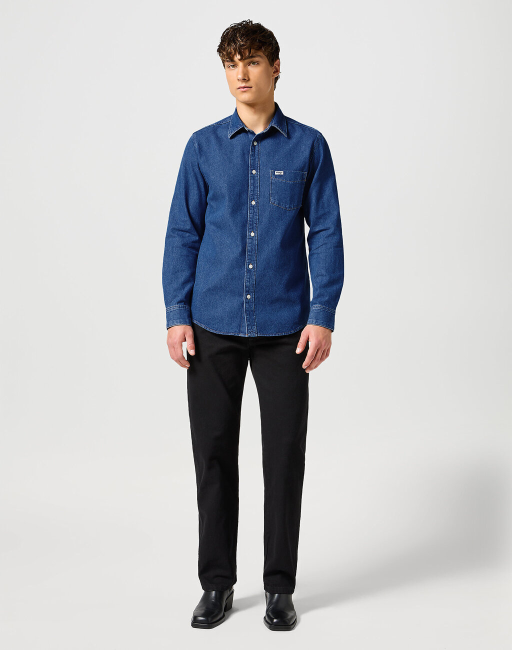 WRANGLER MĘSKA KOSZULA 1 PKT SHIRT DARK STONE 112357190 W5X2015411