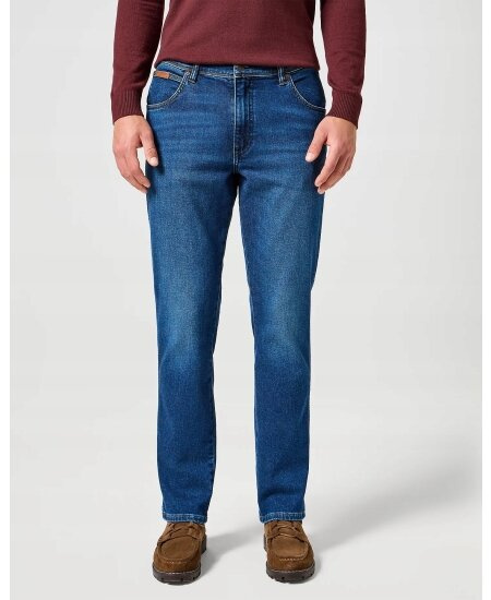 WRANGLER MĘSKIE SPODNIE TEXAS SLIM DARK TRAILS Dark Trails 112358220 W12S008815