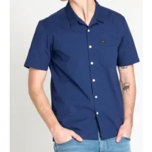 KOSZULA MĘSKA LEE SEASONAL SS SHIRT BLUEPRINT L66DNBLH 112116352