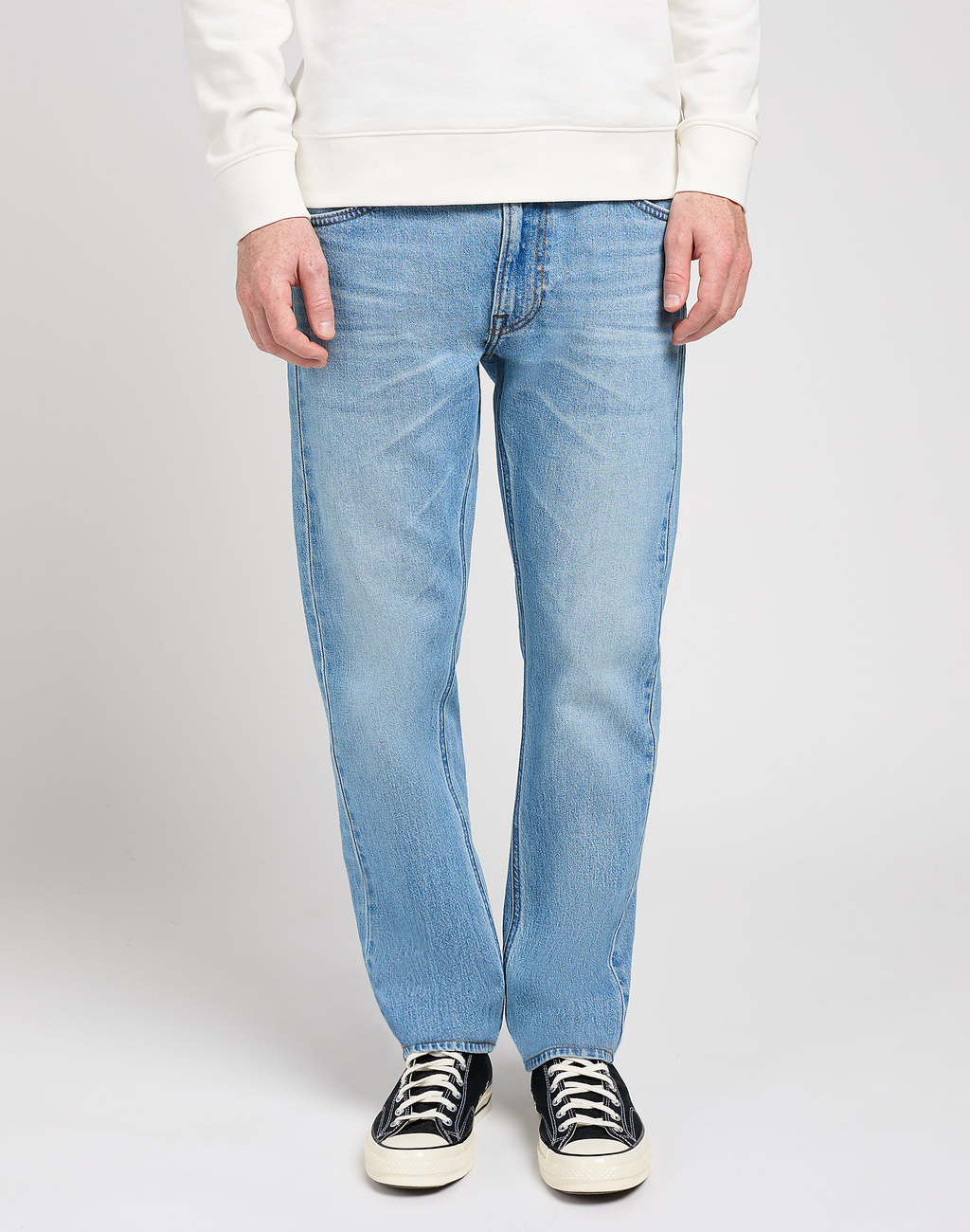 MESKIE SPODNIE LEE DAREN ZIP FLY SOLID BLUES 112350160