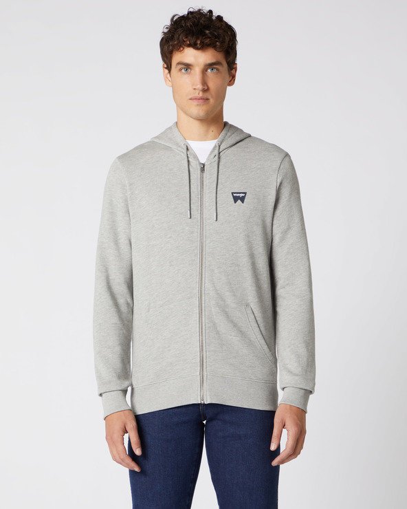 WRANGLER SIGN OFF ZUPTHRU MĘSKA BLUZA MID GREY MELANGE W6B4HAX37 112130688