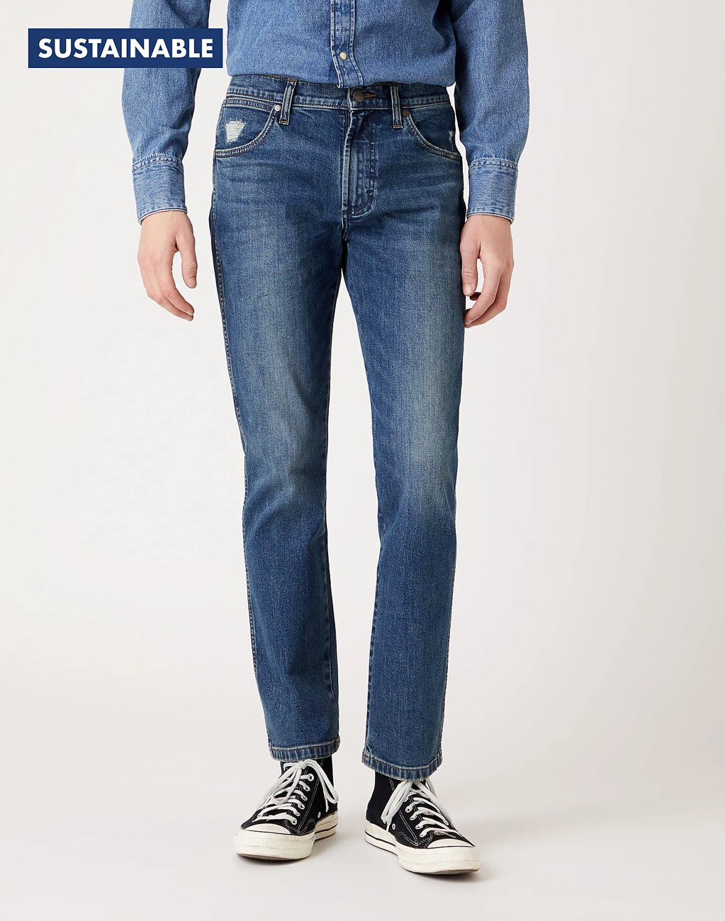 WRANGLER SPODNIE MĘSKIE GREENSBORO DIRTY GREEN W15Q59307 112126835