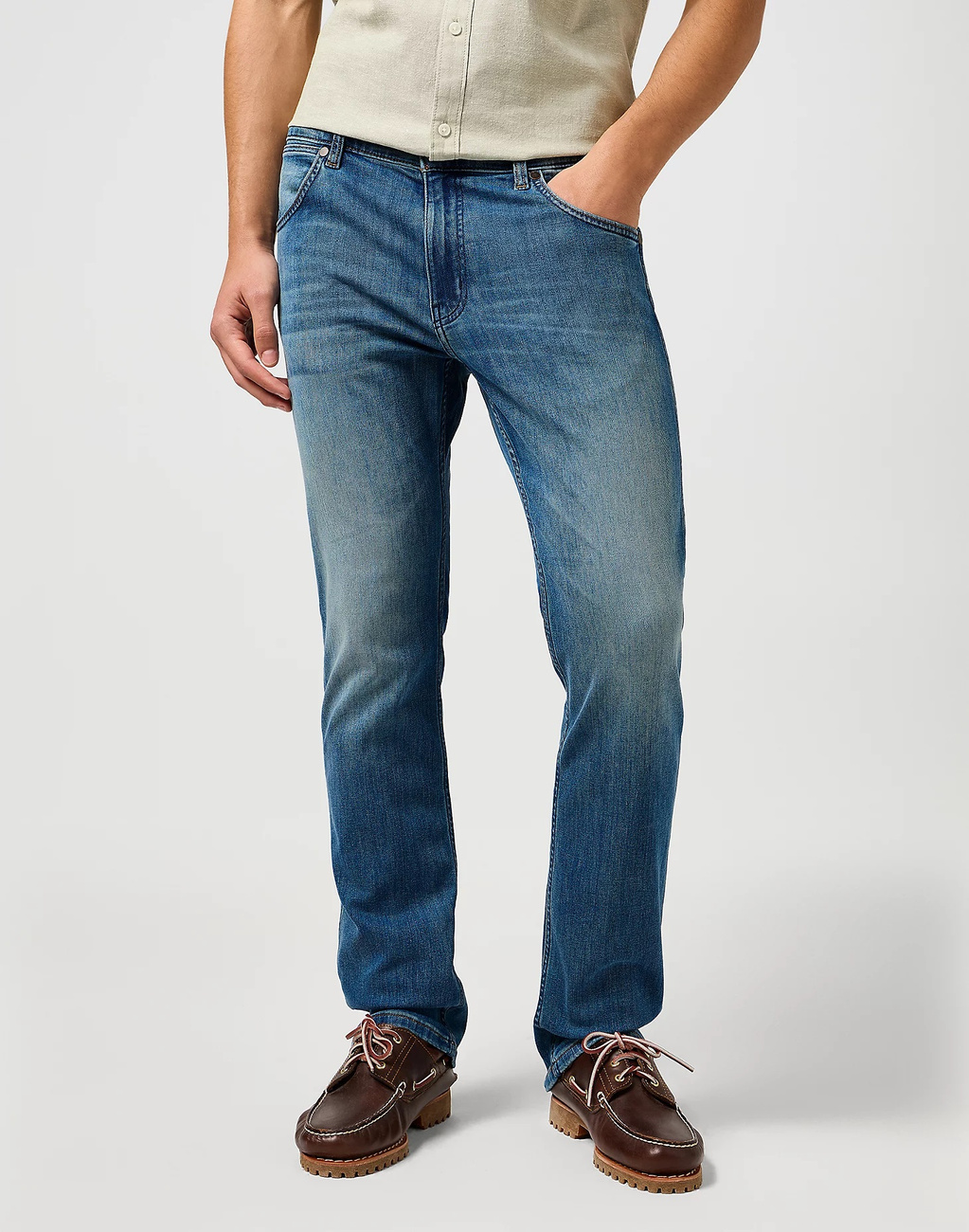 MESKIE SPODNIE WRANGLER GREENSBORO TRAIL TONE 112362442