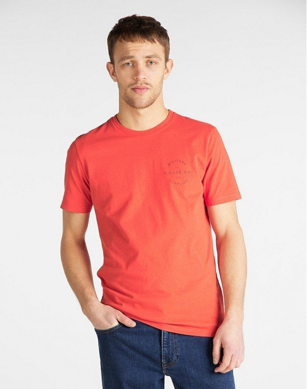 LEE WORKWEAR TEE MĘSKI T-SHIRT RELAXED FIT POPPY RED L60BFENH 112113254