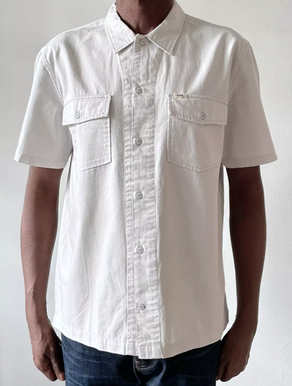 LEE MĘSKA KOSZULA Z KRÓTKIM RĘKAWEM 101 SS SERVICE SHIRT GRAY VIOLET L93GHNRA 112124154