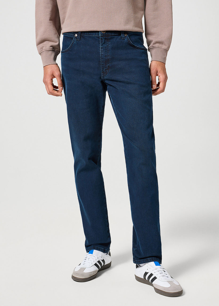 MESKIE SPODNIE WRANGLER RIVER INDIGO NOIR 112356837