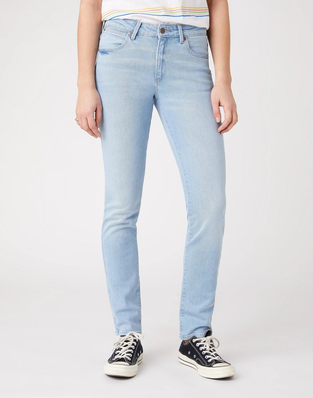 SPODNIE DAMSKIE WRANGLER SLIM CLEAR BLUE W28LZH280 112128452