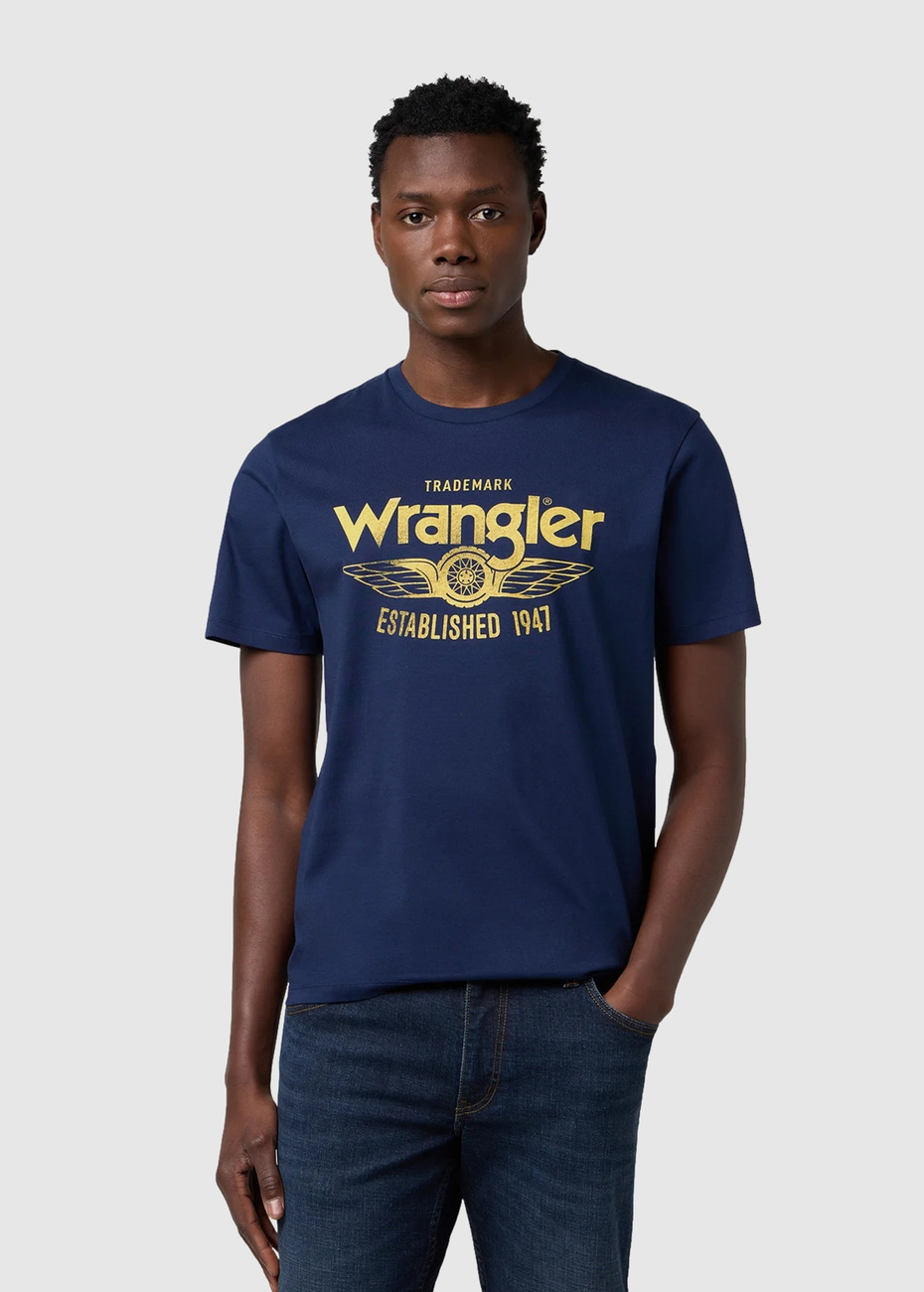MESKA KOSZULKA WRANGLER AMERICANA TEE NAVY 112371415