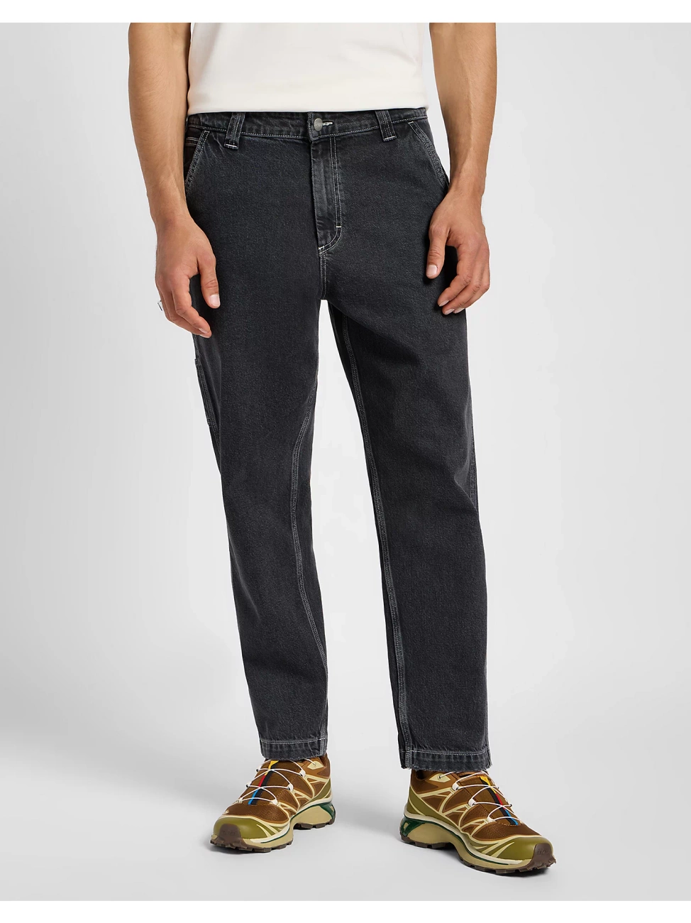 LEE MĘSKIE SPODNIE JEANSOWE CARPENTER BLACK STONE 112355778 L75K015943