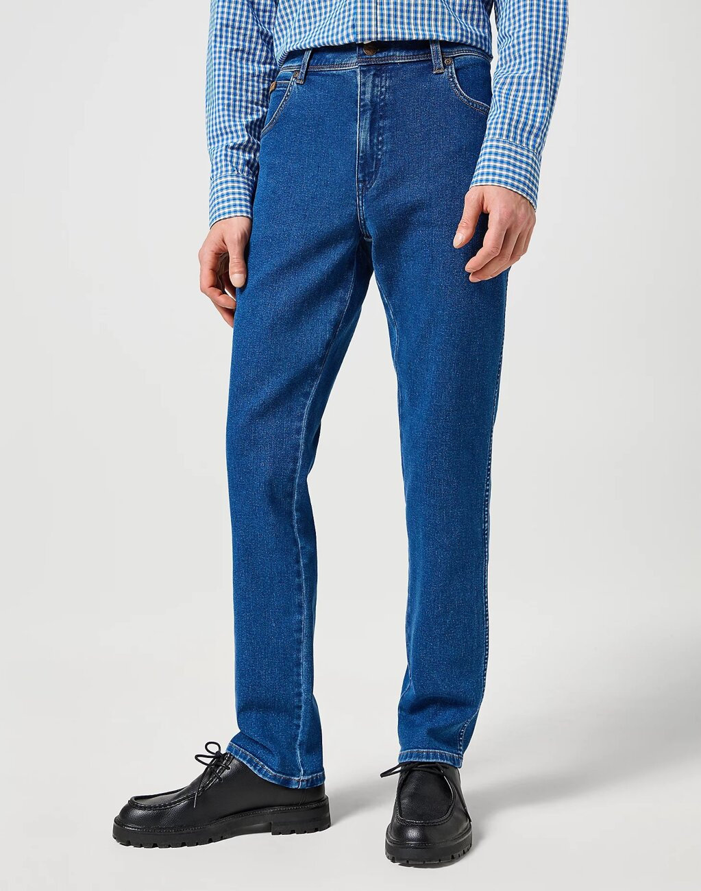 WRANGLER TEXAS SLIM MĘSKIE SPODNIE JEANSOWE JEANSY DŻINSY MIDNIGHT SHADOW 112358223 W12S017436