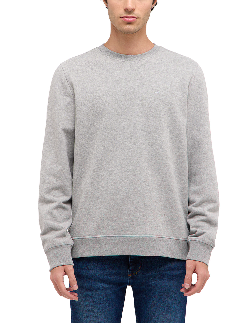 Męska Bluza Nierozpinana Mustang Style Clio Mid Grey Mélange 1016364 4140