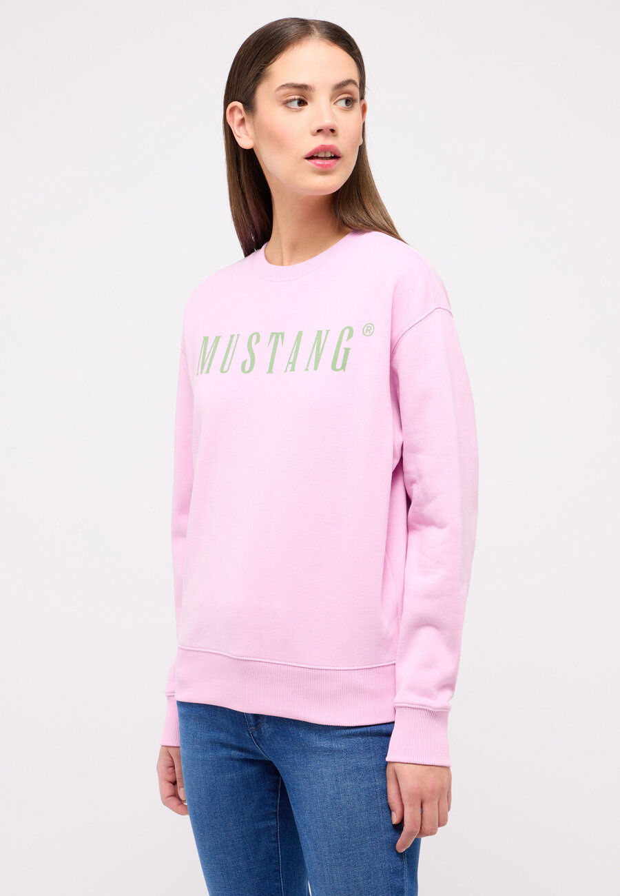 DAMSKA BLUZA MUSTANG LOGO Aberdeen Pink Lavender 1014960 8070