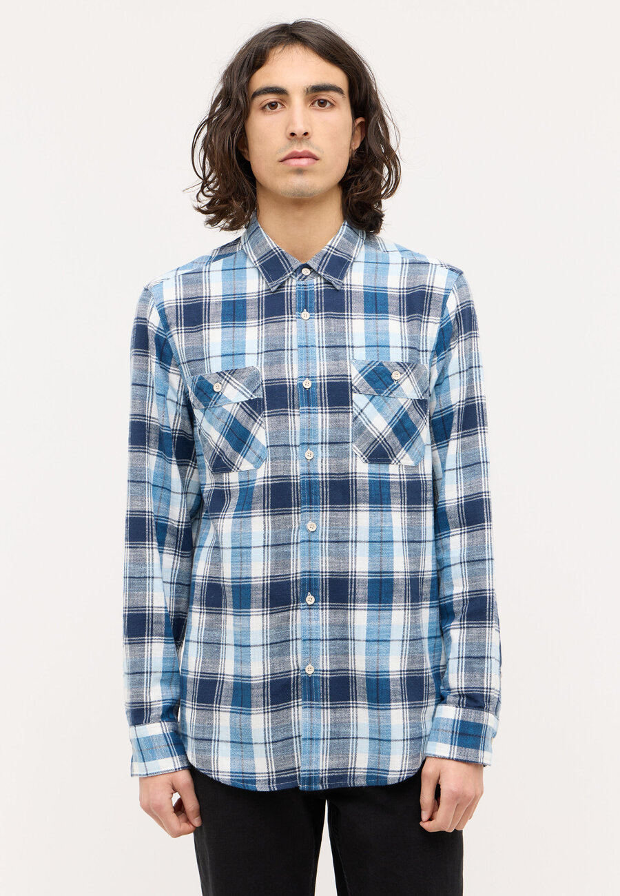 Męska Koszula MUSTANG Eastbridge Multicheck Blue 1014768 12552