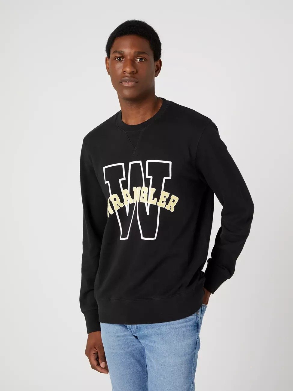 WRANGLER GRAPHIC CREW MĘSKA BLUZA KLASYCZNA LOGO NADRUK SWEAT FADED W6G8I3XV6 112331913