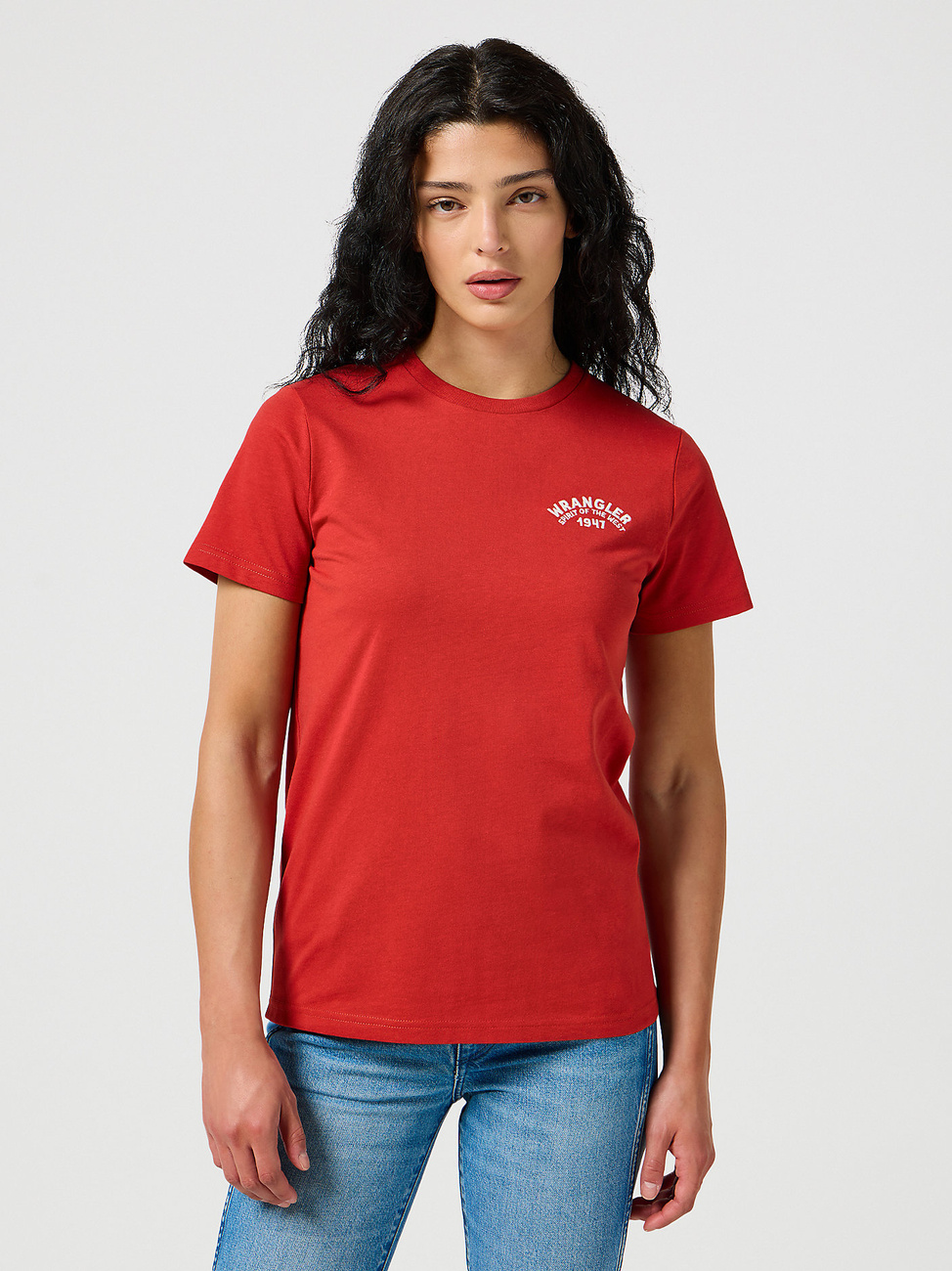 WRANGLER DAMSKA KOSZULKA WRANGLER GRAPHIC TEE KETCHUP 112356431