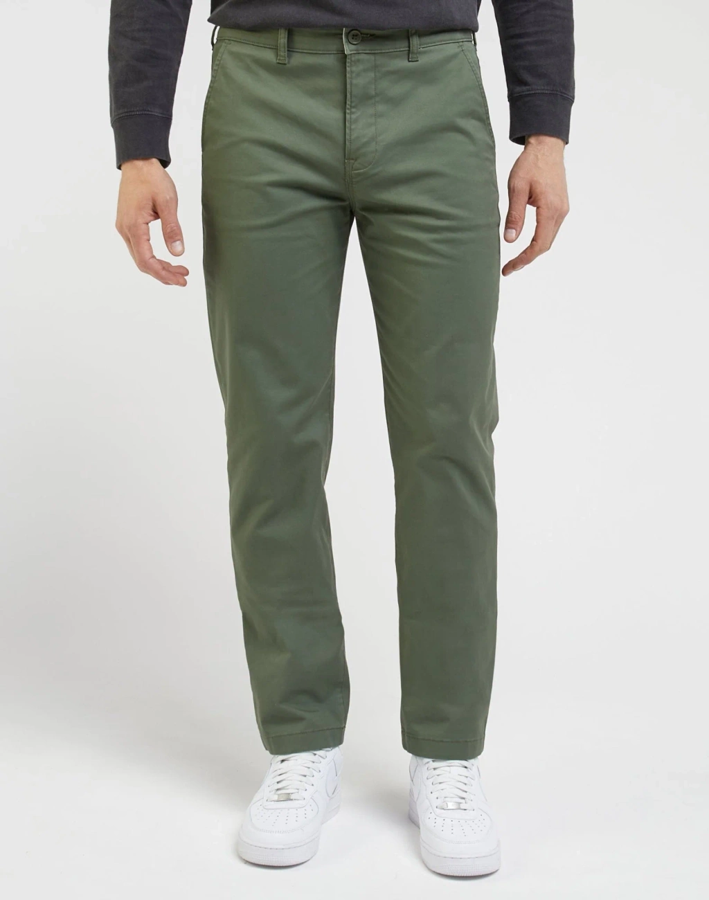 MESKIE SPODNIE REGULAR CHINO OLIVE GROVE 112342928