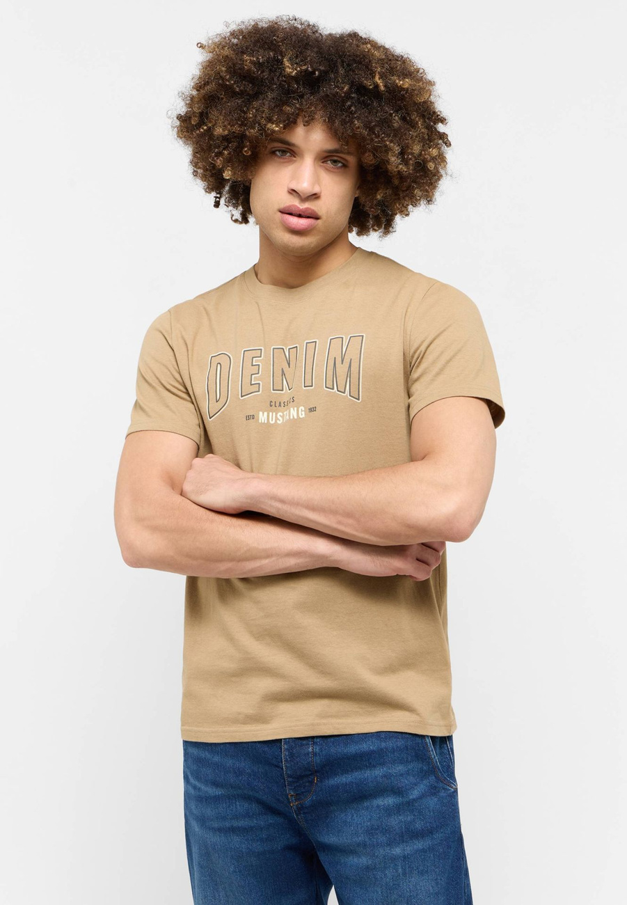 Męski T-Shirt Mustang Style Austin Petrified Oak 1015647 3378