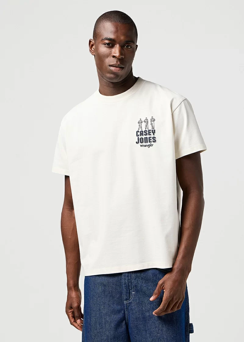 WRANGLER MĘSKA KOSZULKA WRANGLER CJ GRAPHIC TEE VINTAGE WHITE 112362910