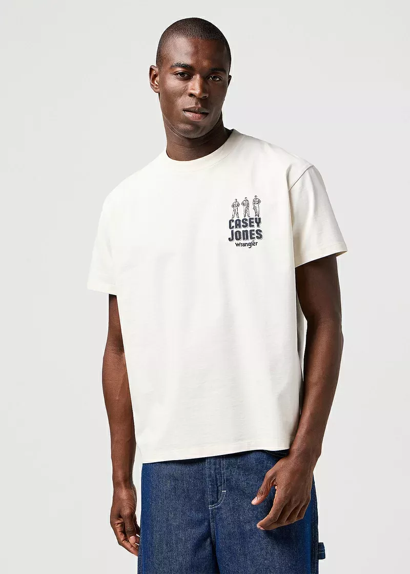 WRANGLER MĘSKA KOSZULKA WRANGLER CJ GRAPHIC TEE VINTAGE WHITE 112362910