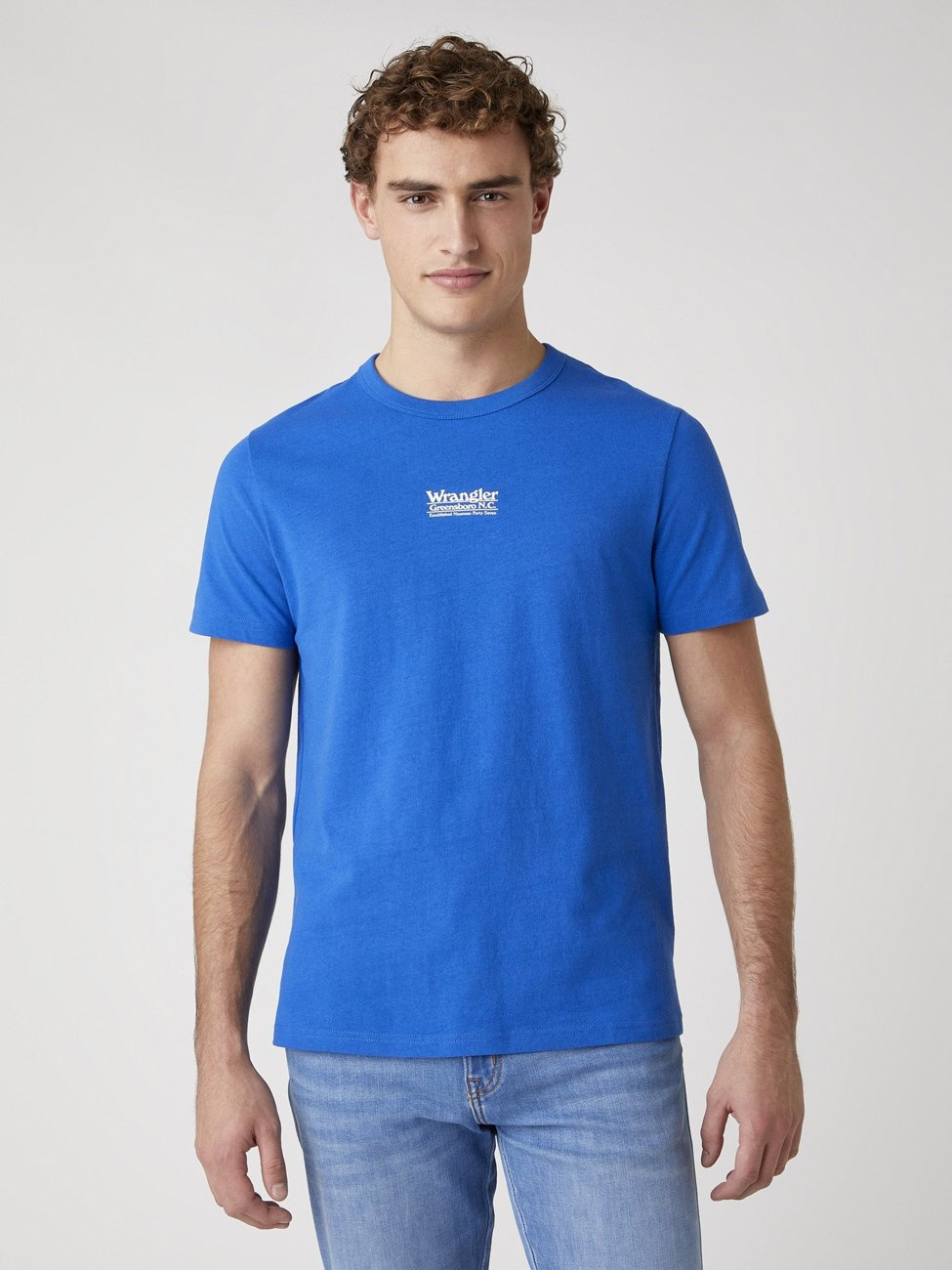 MĘSKI T-SHIRT WRANGLER SS SEAS LOGO TEE WRANGLER BLUE W7AKGFX05 112131347