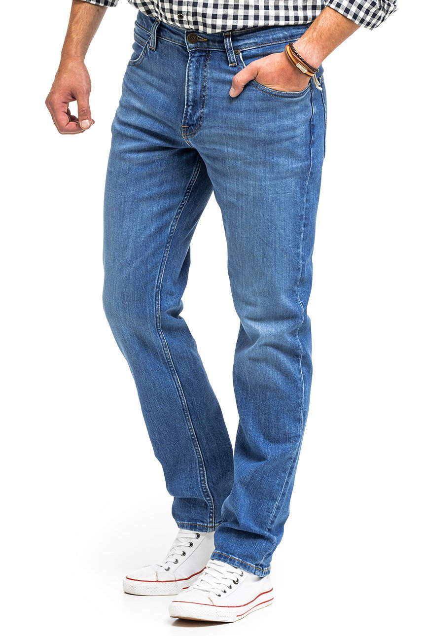 LEE BROOKLYN MĘSKIE SPODNIE JEANSOWE STRAIGHT LAGOON L452PXFI 112322217