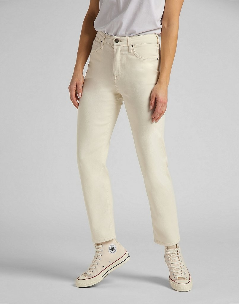 DAMSKIE SPODNIE JEANSOWE LEE CAROL ECRU L30UQHYJ 112106807