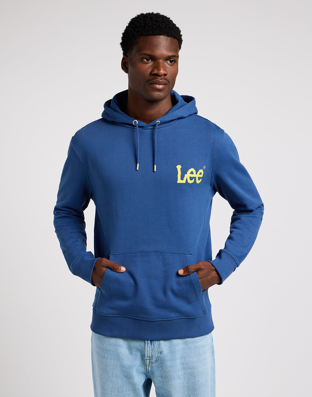 LEE WOBBLY HOODIE MĘSKA BLUZA NIEROZPINANA LOGO MIDNIGHT NAVY 112349102 LM54016852