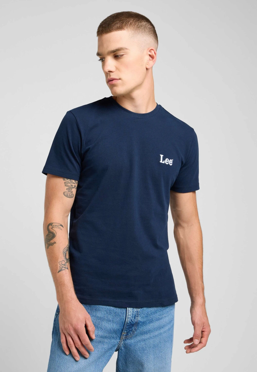 MESKA KOSZULKA LEE SS SMALL LOGO TEE RIVET NAVY 112370502