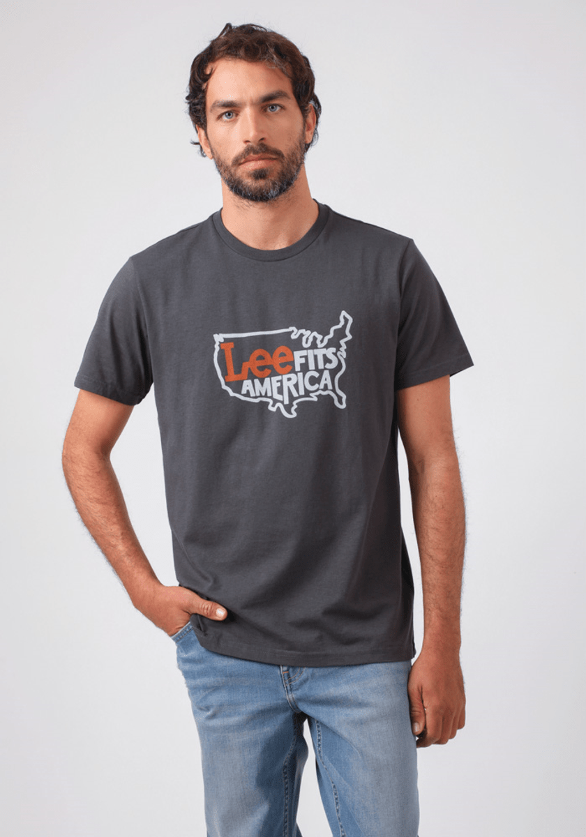 LEE HERITAGE TEE MĘSKI T-SHIRT REGULAR FIT WASHED BLACK L62PFEON 112114779