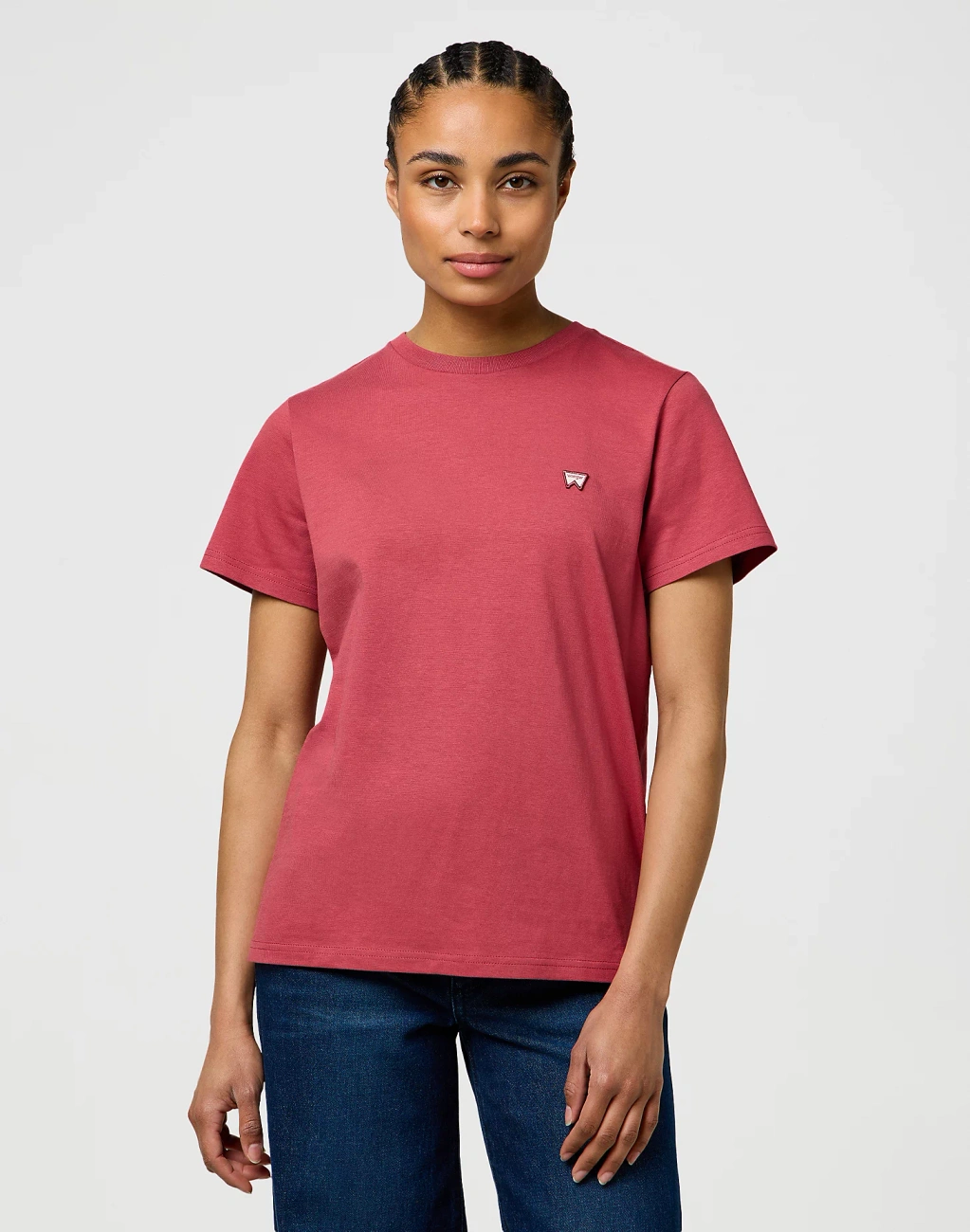 DAMSKA KOSZULKA WRANGLER SIGN OFF TEE EARTH RED 112370739