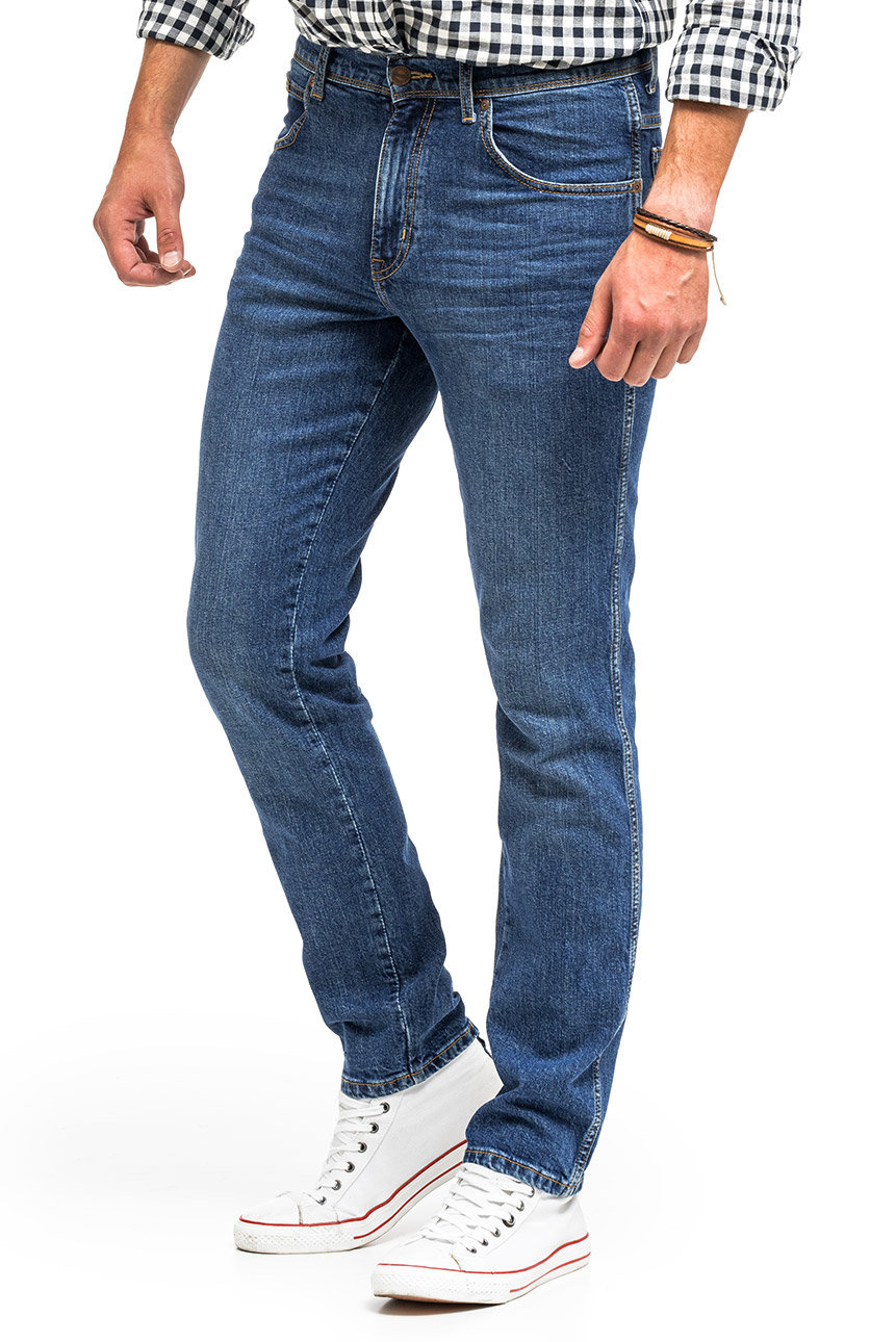 WRANGLER TEXAS SLIM MĘSKIE SPODNIE JEANSOWE BRUISED BLUE W12SKN32M 112144753