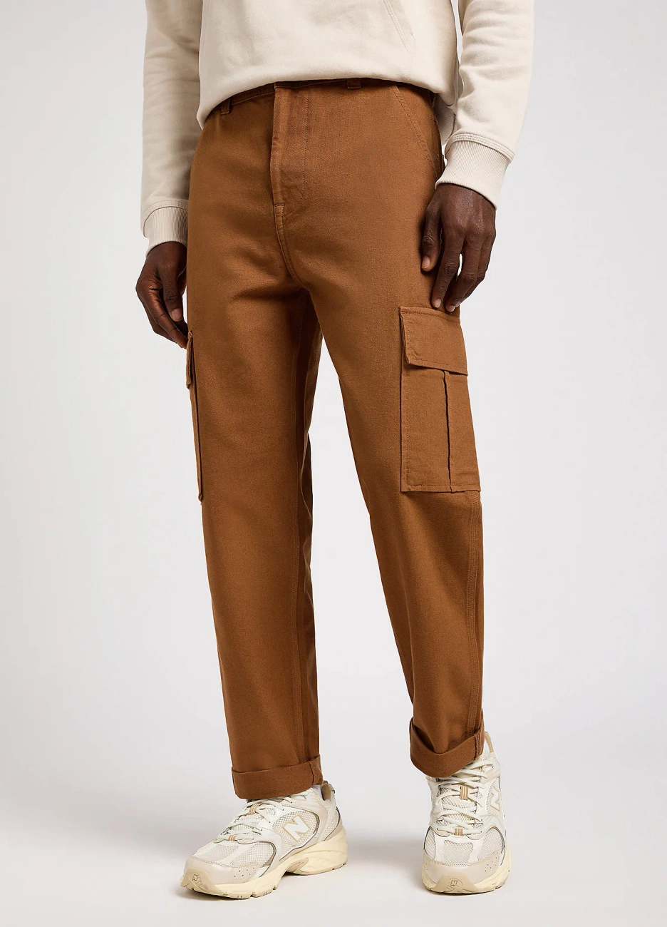 LEE MĘSKIE SPODNIE MATERIAŁOWE CARGO PANT ACORN 112349315 L72K015505