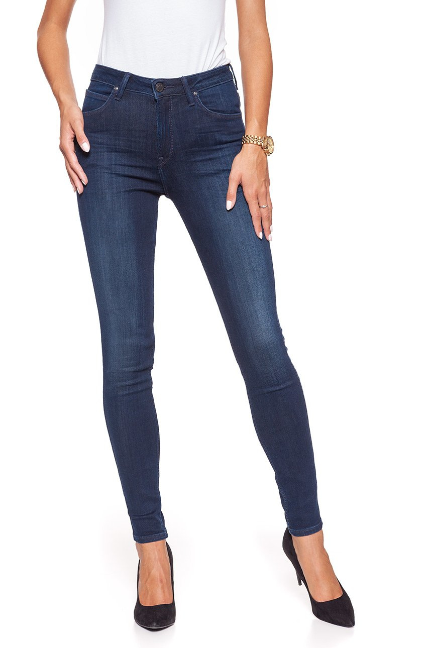 SPODNIE DAMSKIE LEE SCARLETT HIGH MIDNIGHT WORN L626KJMA