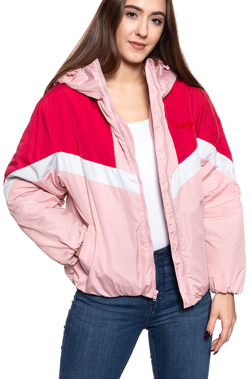 DAMSKA KURTKA WRANGLER COLOUR BLOCK JACKET BRIDAL ROSE W4N9WBP01 112129167