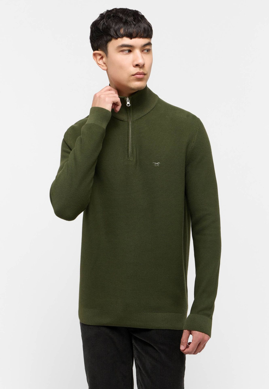 Męski Sweter Mustang Style Everett Rifle Green 1015474 6514