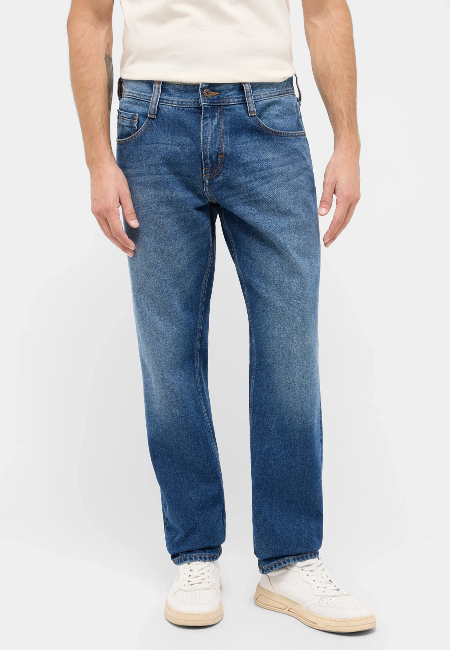Męskie Spodnie Jeansowe MUSTANG Denver Straight Denim Blue 1016340 5000 682