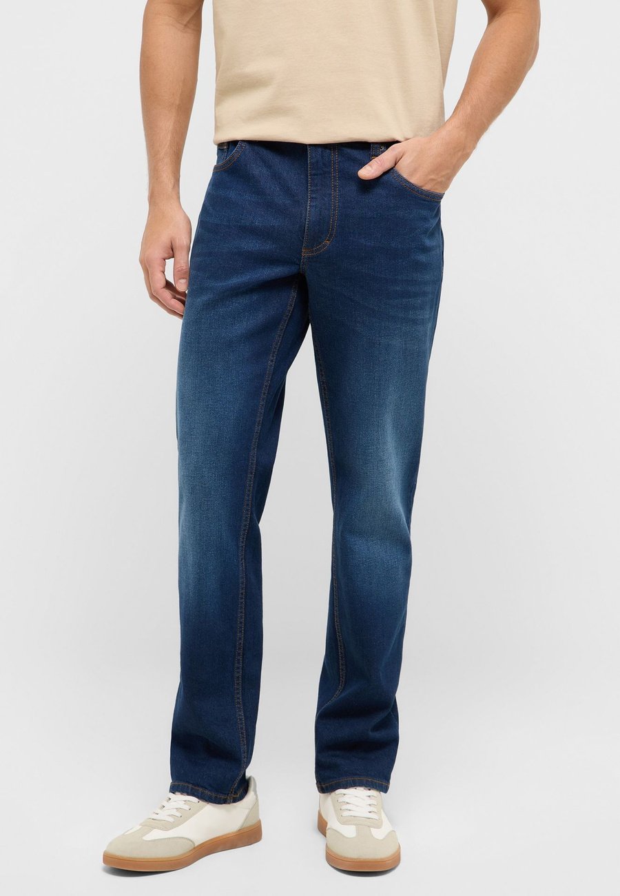 Męskie Spodnie jeansowe Mustang Style Washington Straight Denim Blue 1017439 5000 802