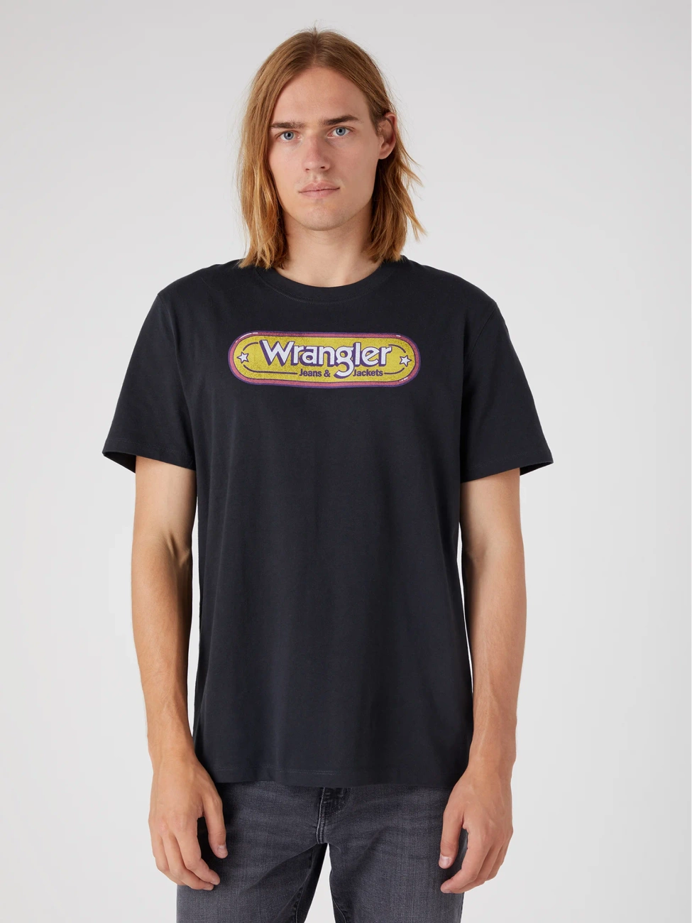 WRANGLER MĘSKA KOSZULKA WRANGLER BRANDED TEE FADED BLACK 112331867