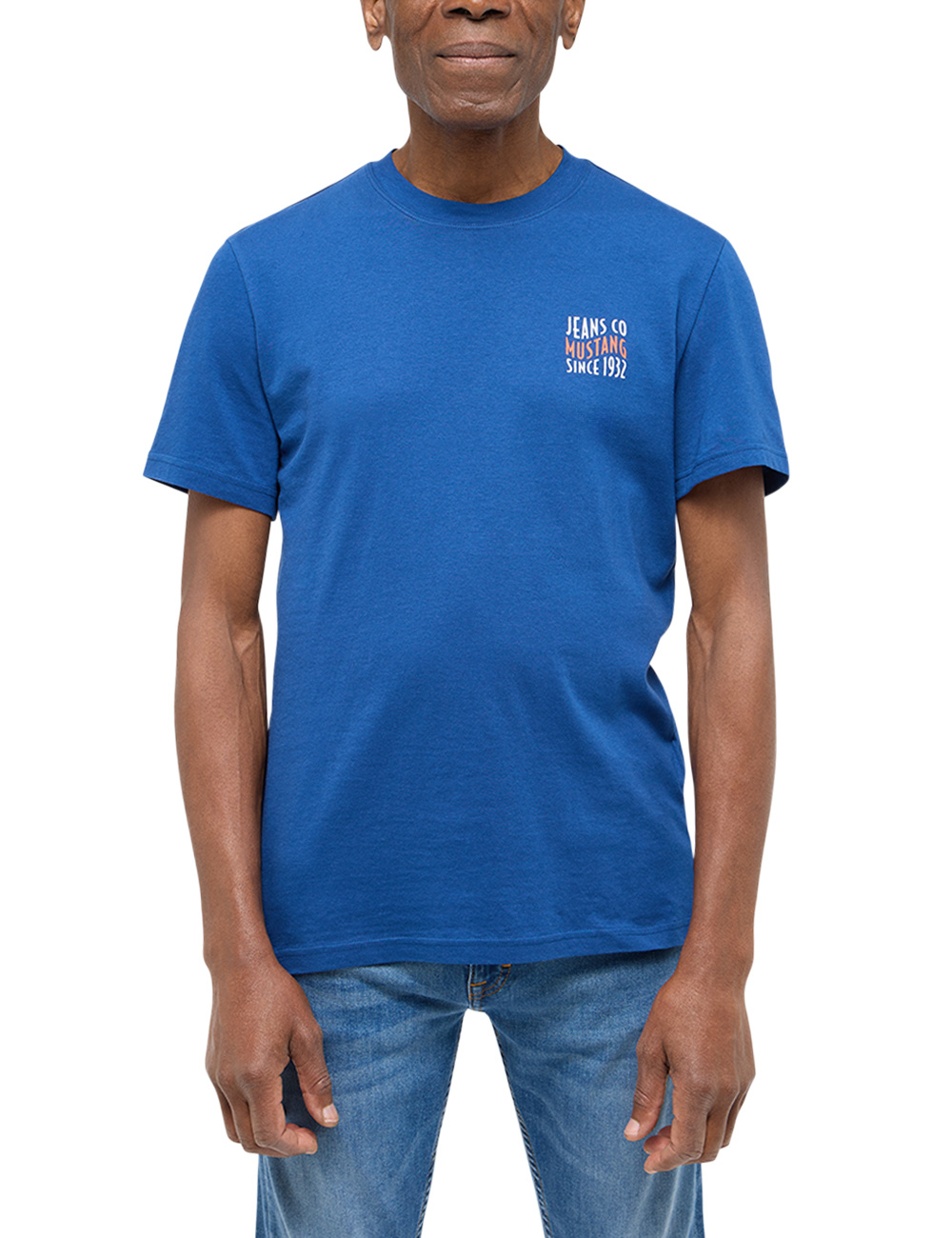 Męski T-Shirt Mustang Style Austin Navy Peony 1016267 5445