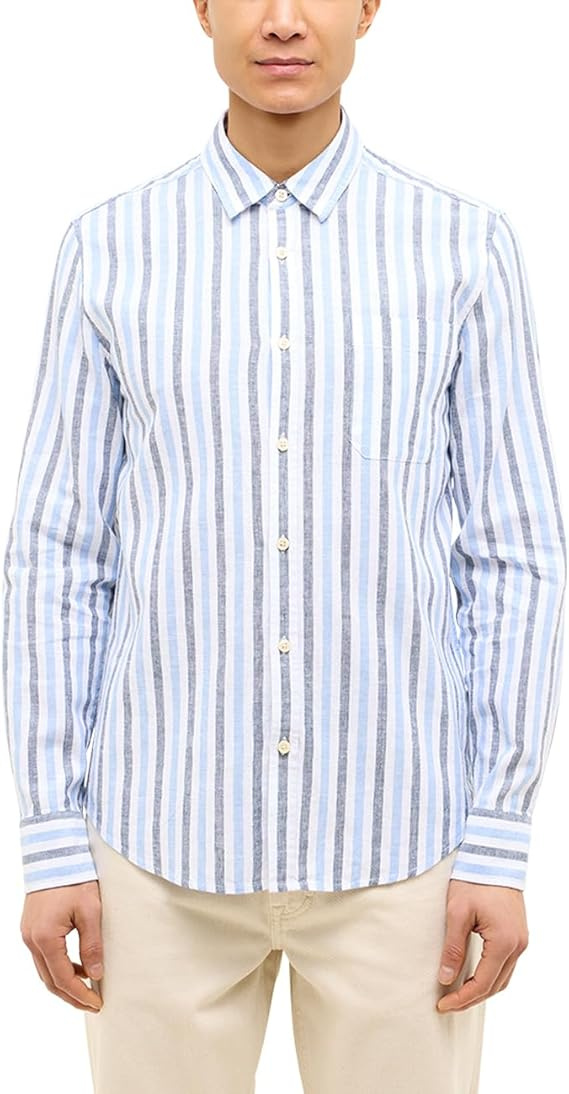 Męska Koszula Mustang Style Rawlins Blue Multi Bold Stripe 1016470 12745