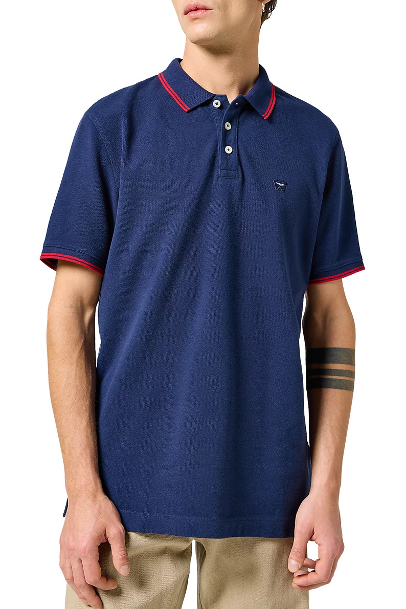 MESKA KOSZULKA POLO WRANGLER POLO SHIRT NAVY 112350403